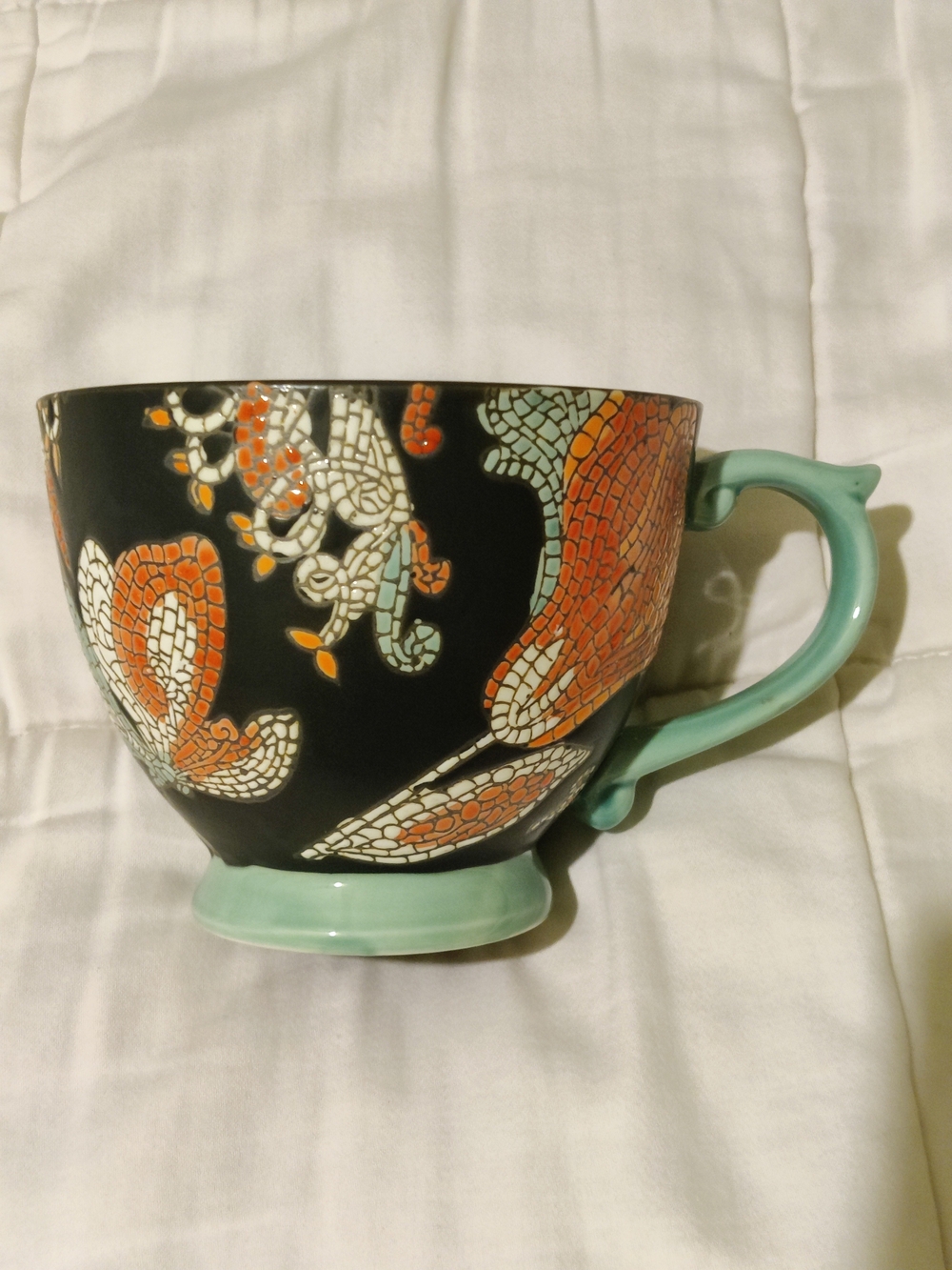 World Market Coffee/Tea Mug Mosaic Floral